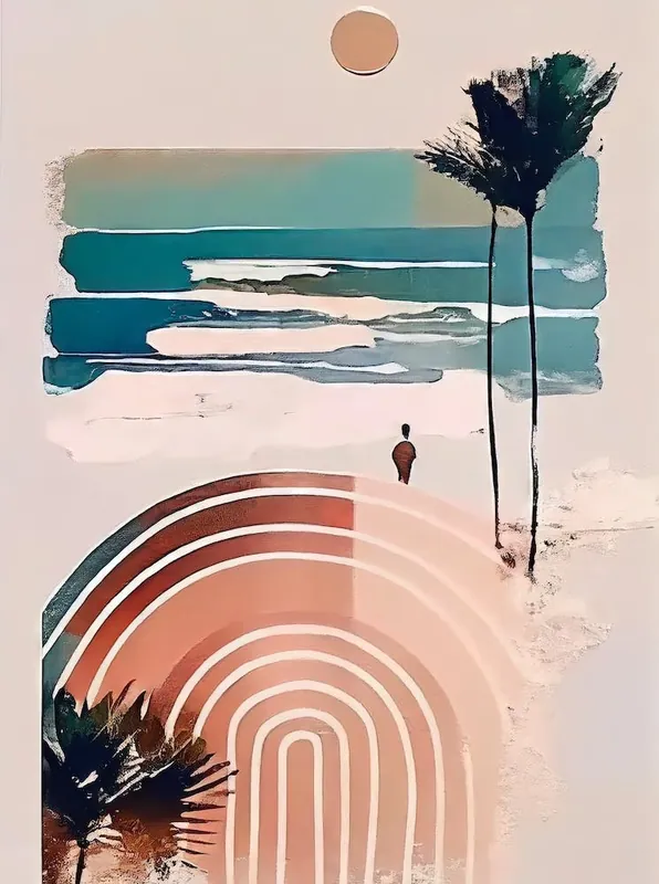 Secure Checkout - Abstract Minimal Boho Beach 2