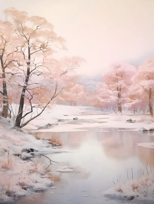 Grab Now Dreamy Winter Painting Lake District National Park United Kingdom 3