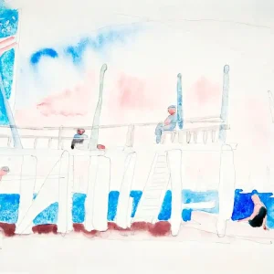 Super Sale Pier With Four Figures, Charles Demuth