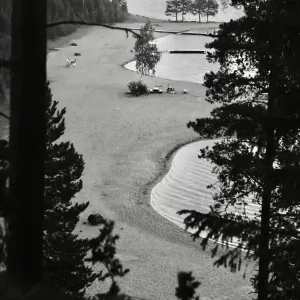 View Of the Lake on a rainy day in Hälsingland. Mega Sale
