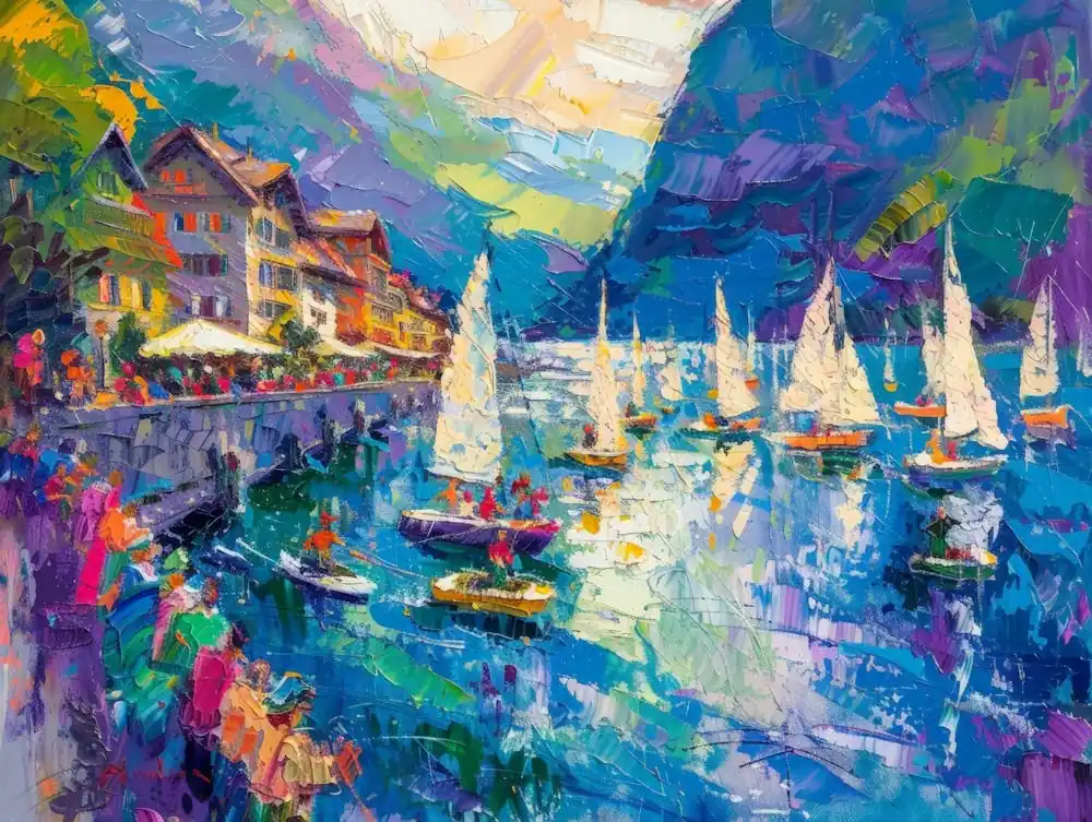 Markdown Sailboats On The Lake 1