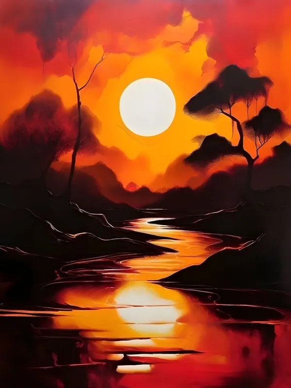 Latest Sunset Over The River 3