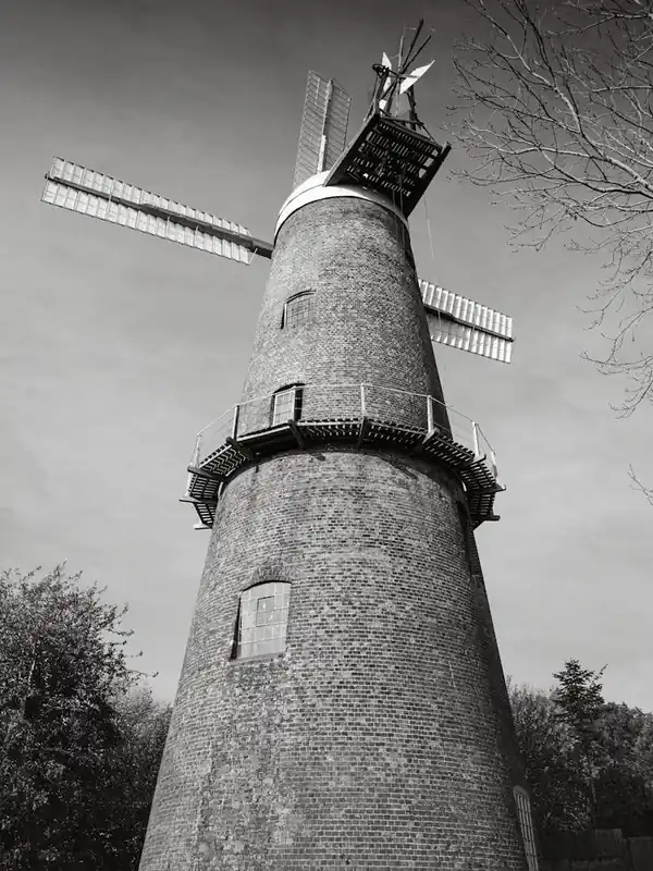 Express Delivery Windmill In Black And White
