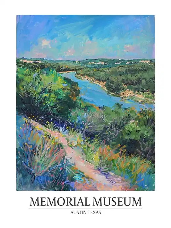 Memorial Museum Austin Texas Oil Painting 1 Poster Hot Picks