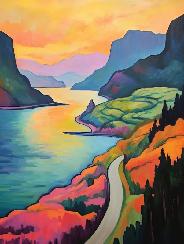 Buy Today Columbia River Washington Retro Pop Art 4