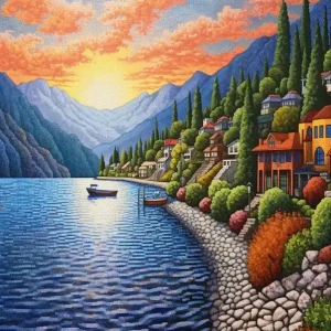 While Supplies Last Lake Chelan Washington Pointillism 11