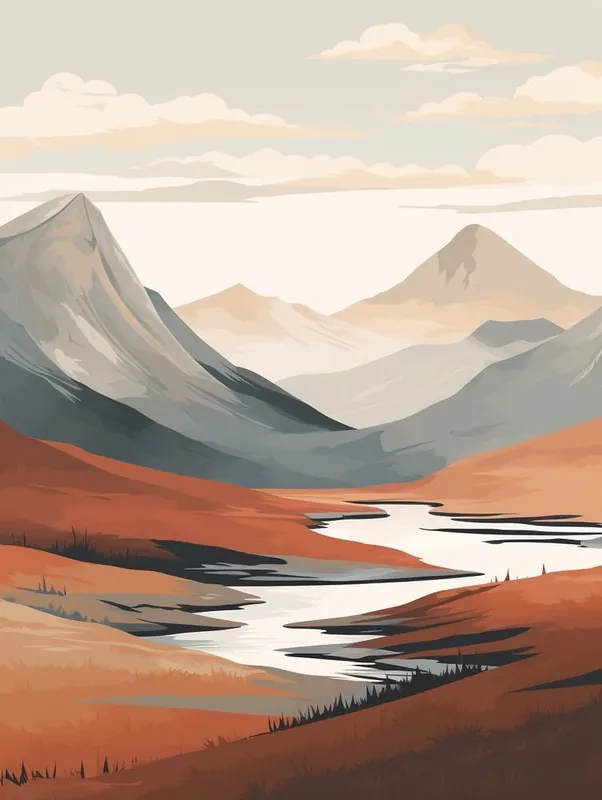 Popular Kungsleden Sweden 2 Hiking Trail Landscape