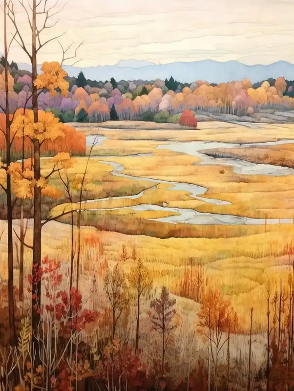 Time-Limited Autumn National Park Painting Cuyahoga Valley National Park Ohio Usa 2