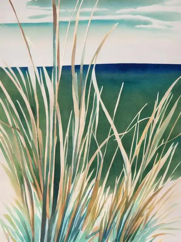 Today Only Sea Grasses Vintage Graphic Watercolour