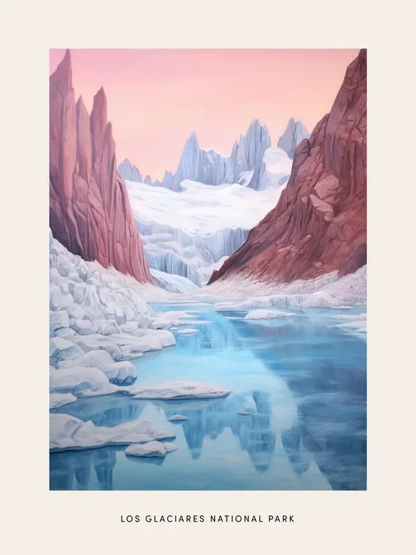 While Supplies Last Dreamy Winter National Park PosterLos Glaciares National Park Argentina 3