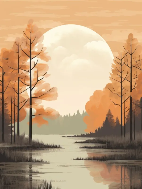 Don’t Miss Out Autumn , Fall, Landscape, Inspired By National Park in the USA, Lake, Great Lakes, Boho, Beach, Minimalist Canvas Print, Travel Poster, Autumn Decor, Fall Decor 33