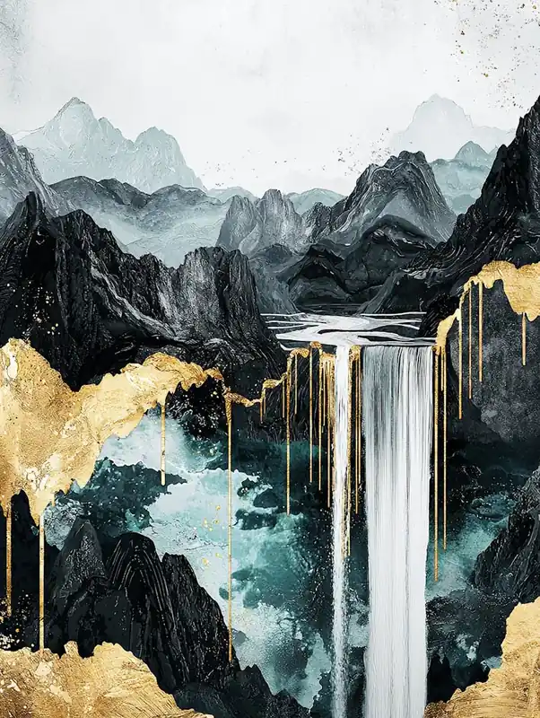 Special Offer Ryukyu Golden Peaks - Metallic Abstraction