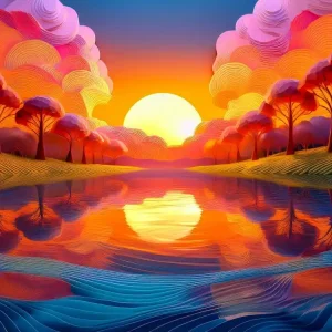 Sunset By The River Top Pick