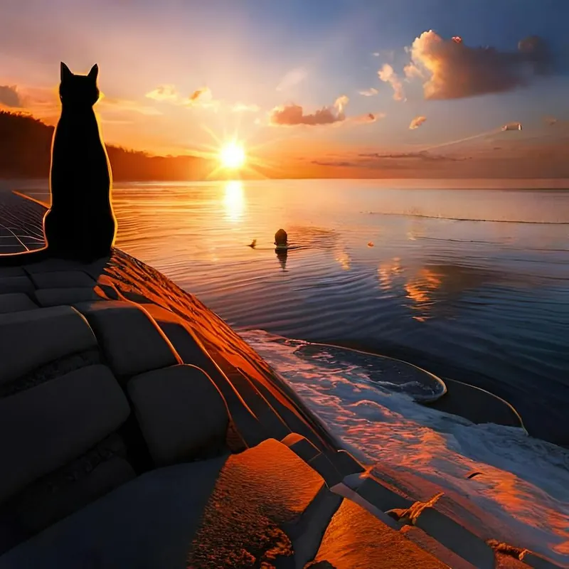 Sunset Cat Flash Sale