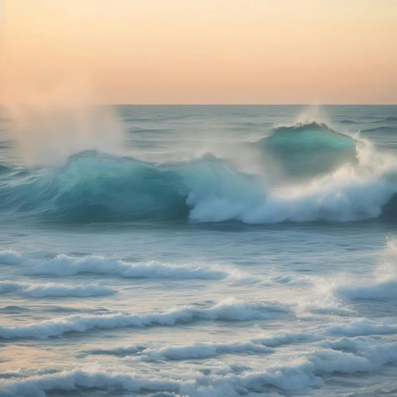 Best Choice Sea Waves On The Beautiful Morning Sea