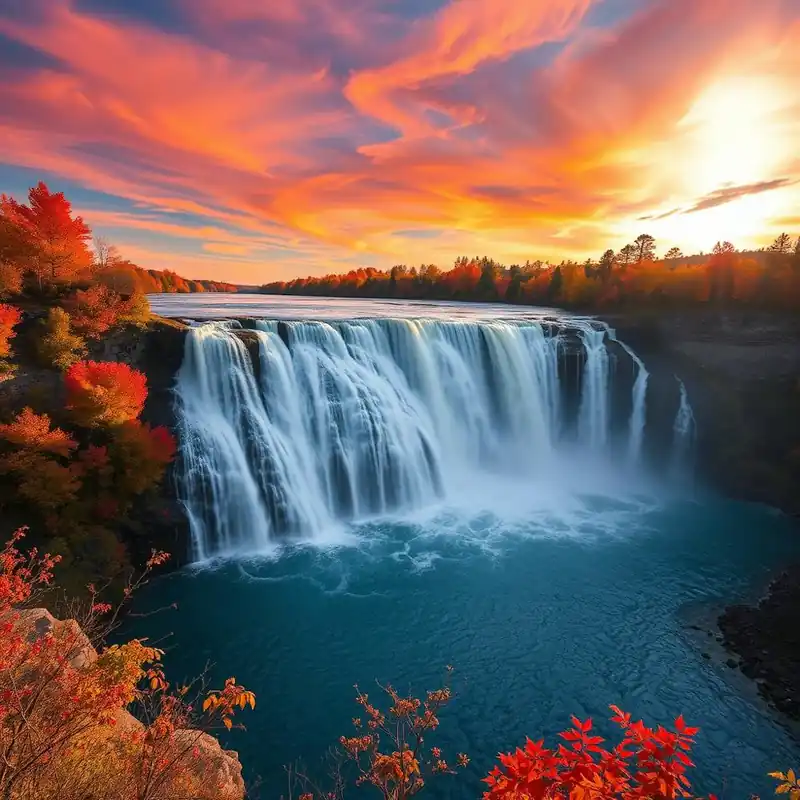 Exclusive Sunset At Niagara Falls