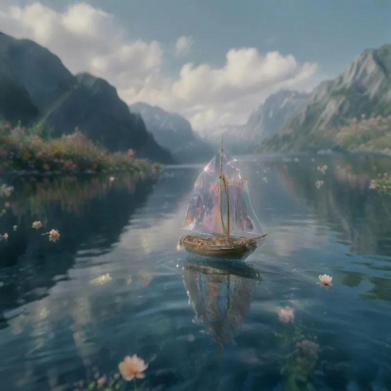 One Day Deal Sailboat In A Lake