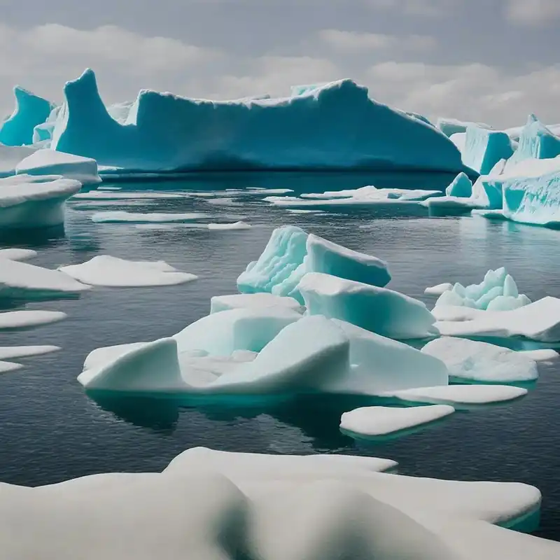 Icebergs In The Water Genuine