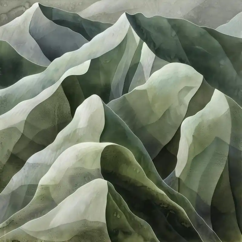 Special Discount Japanese Watercolour Of Mount Daisen 1