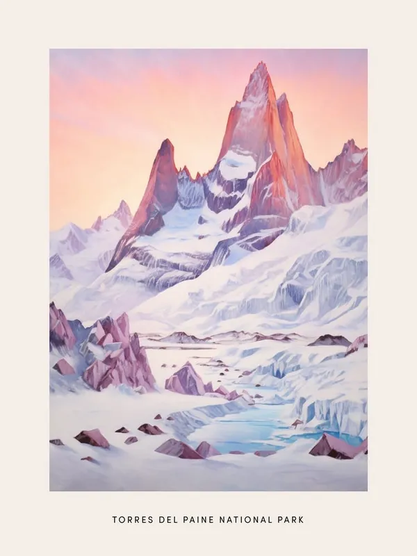 Affordable Dreamy Winter National Park PosterTorres Del Paine National Park Argentina 1