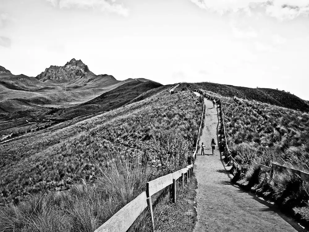 Ecuador Walking Trail Bw Genuine