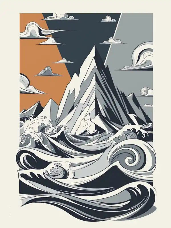 Next Day Delivery Waves And Mountains