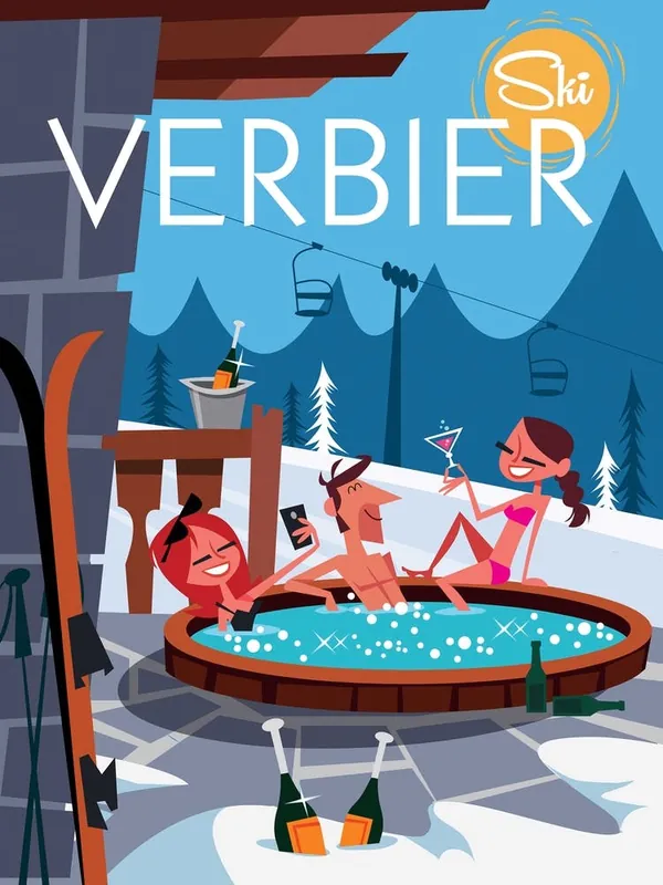 Factory Price Verbier Hot Tub Poster Blue & Grey