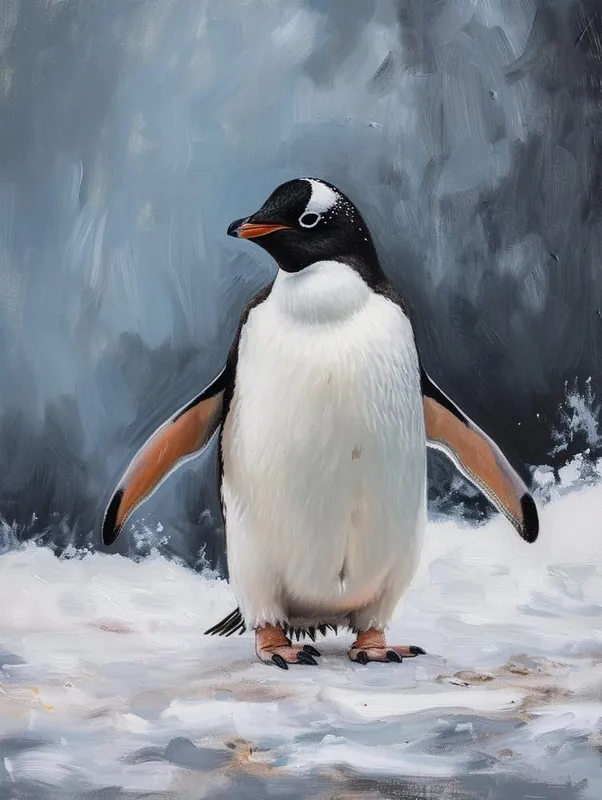 Price Cut Adlie Penguin Cuverville Island Oil Painting 4