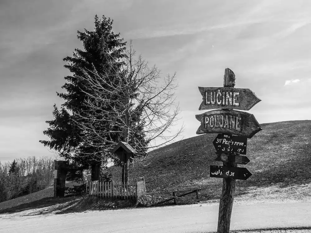 Latest Old Signs On Idyllic Mountain