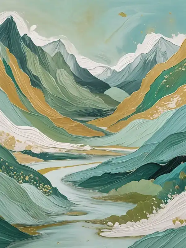 Price Drop Serene Painted Mountains no4