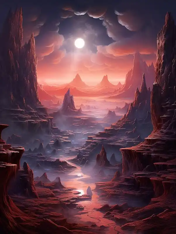 Alien Landscape Abstract Minimalist 4 Today Only