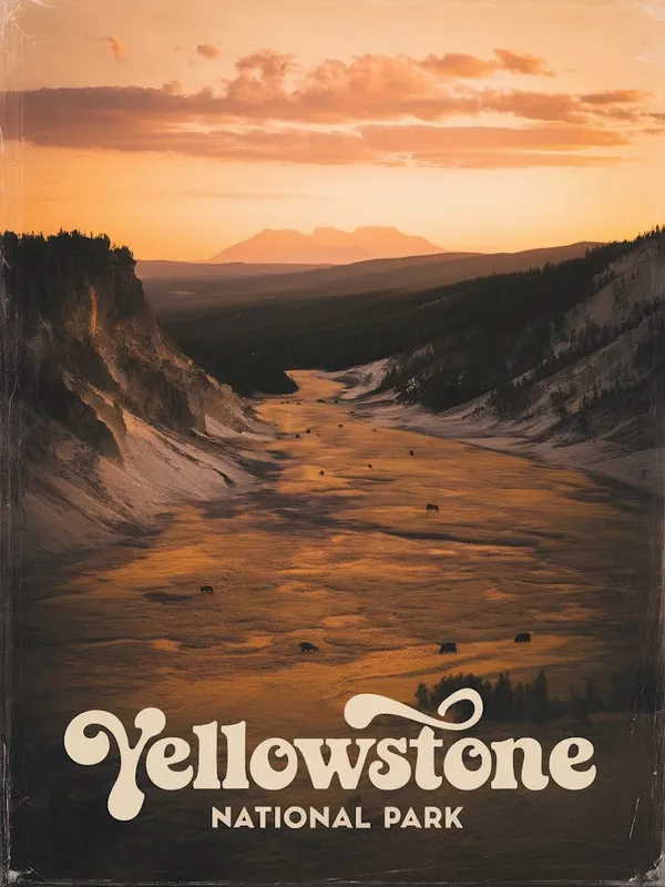Yellowstone National Park Vintage V 07 In Demand