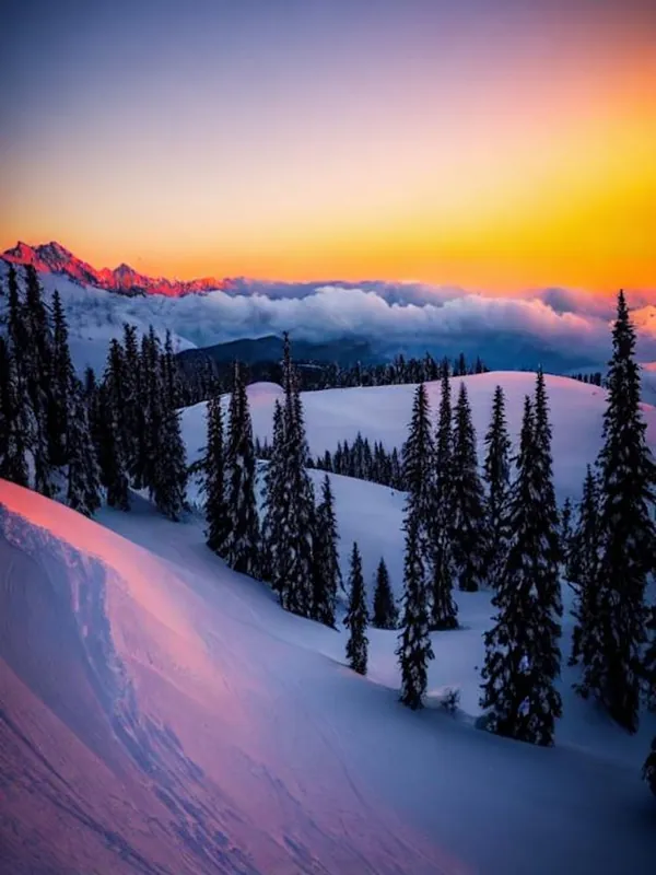 Madonna Di Campiglio, Italy Sunrise Skiing Poster Deal