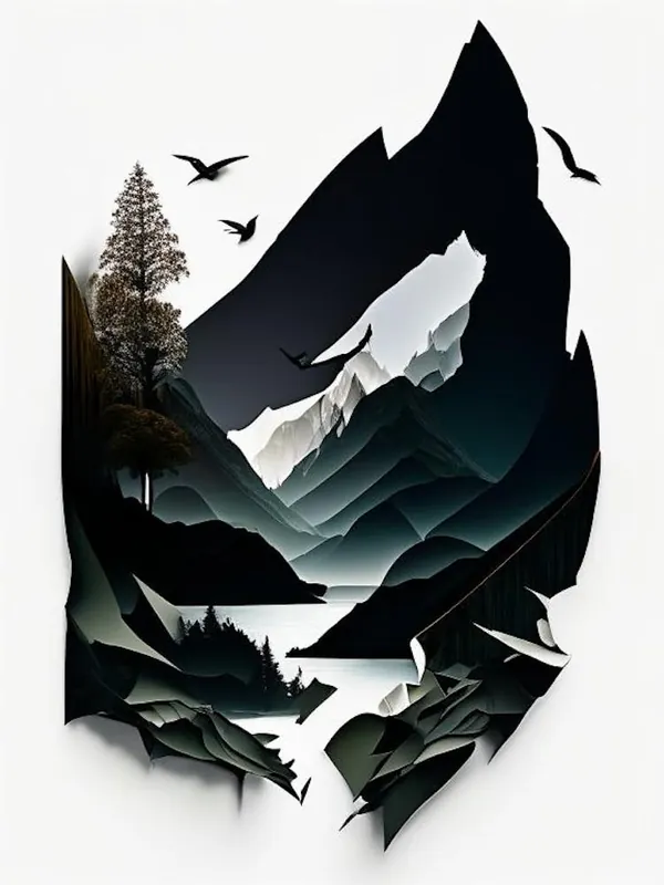 Fiordland National Park New Zealand Cut Out Paper Budget