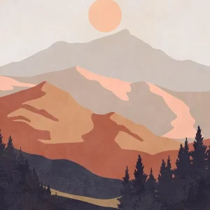 Viral Sunset Over Mountains