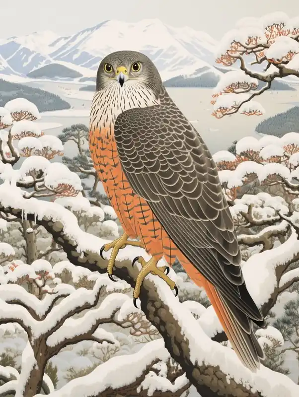 Winter Bird Painting Falcon 8 Get Yours