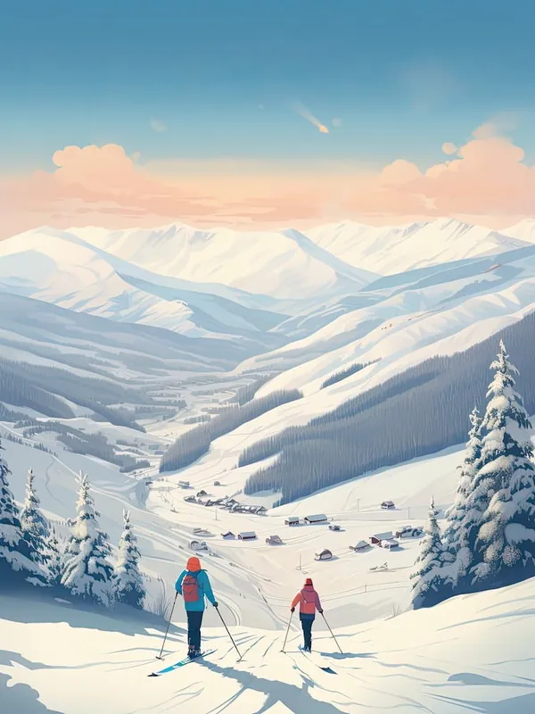 Steamboat Ski ResortColorado, Usa, Ski Resort Illustration 1 Simple Style Best Price