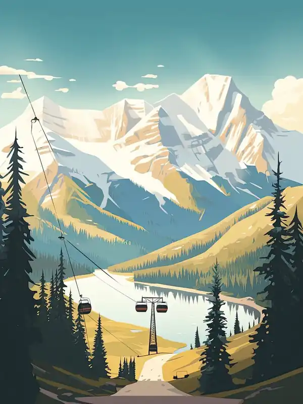 Best Choice Banff Sunshine VillageAlberta, CanadaColorado, Usa, Ski Resort Illustration 2 Simple Style