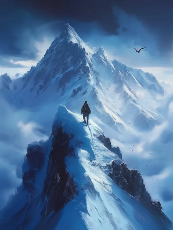 Flash Sale Man On Top Of A Mountain
