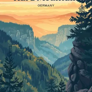 While Supplies Last Harz Mountain Germany Beautiful Digital Travel Art