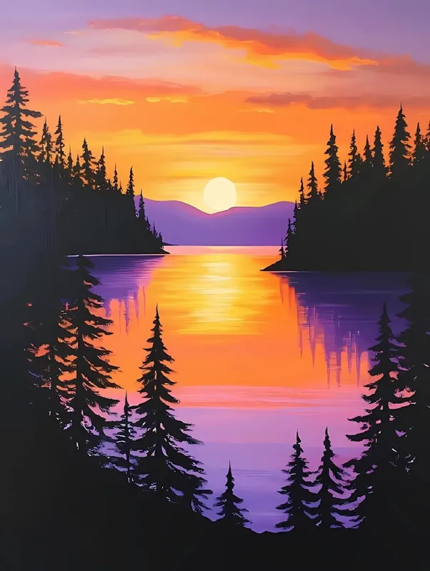 Sunset Over Lake 3 Limited Time