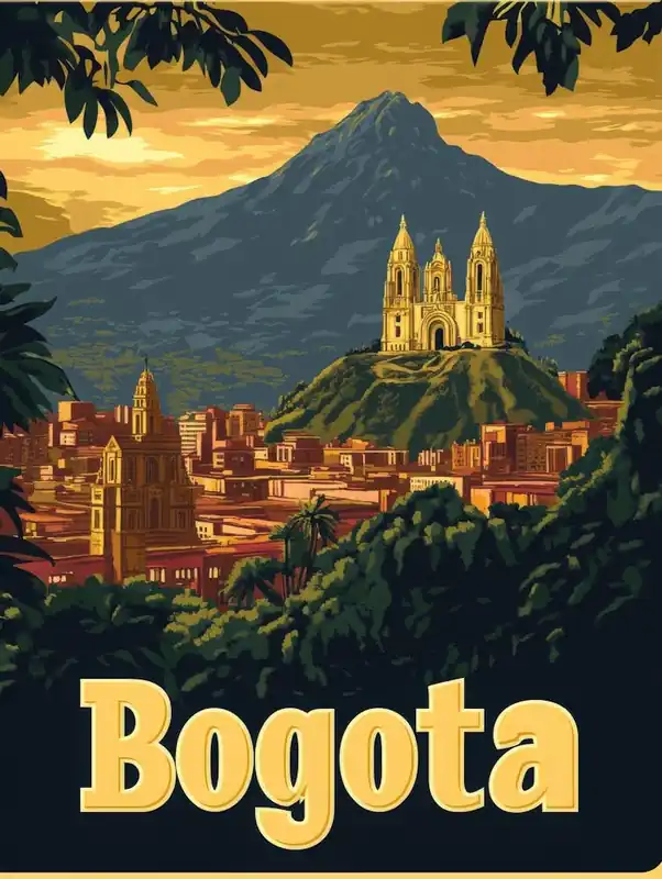 Aihrgdesign A Vintage Travel Poster Of Bogota 2 Price Cut