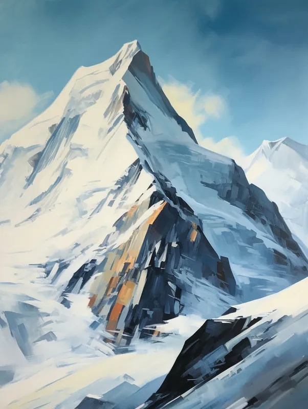 Vinson Massif Antarctica 5 Mountain Painting Authentic