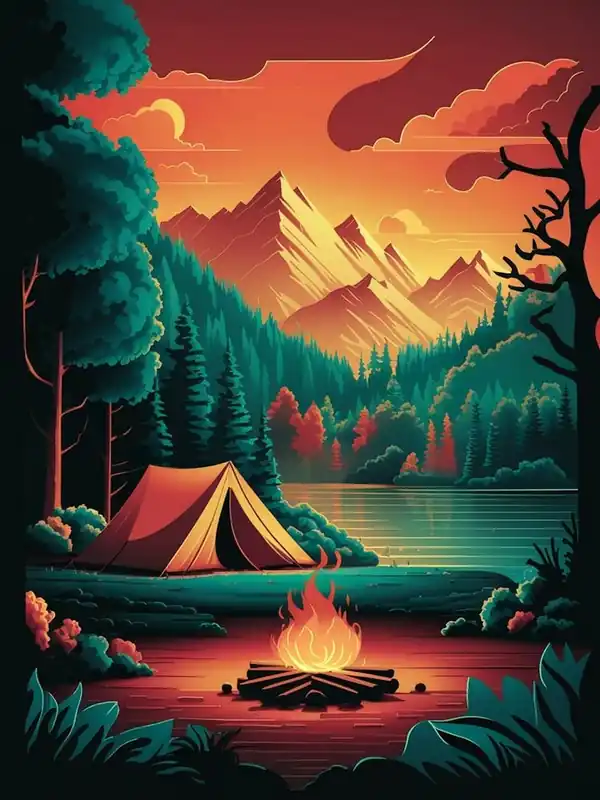 Trending Campfire At Sunset