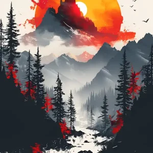 Sunset In The Mountains 22 Affordable