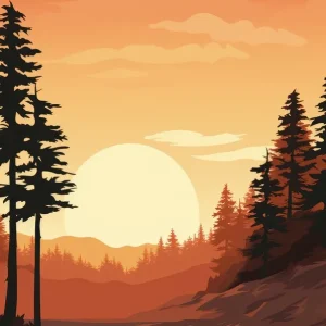 Sunset In The Forest 3 Holiday Sale