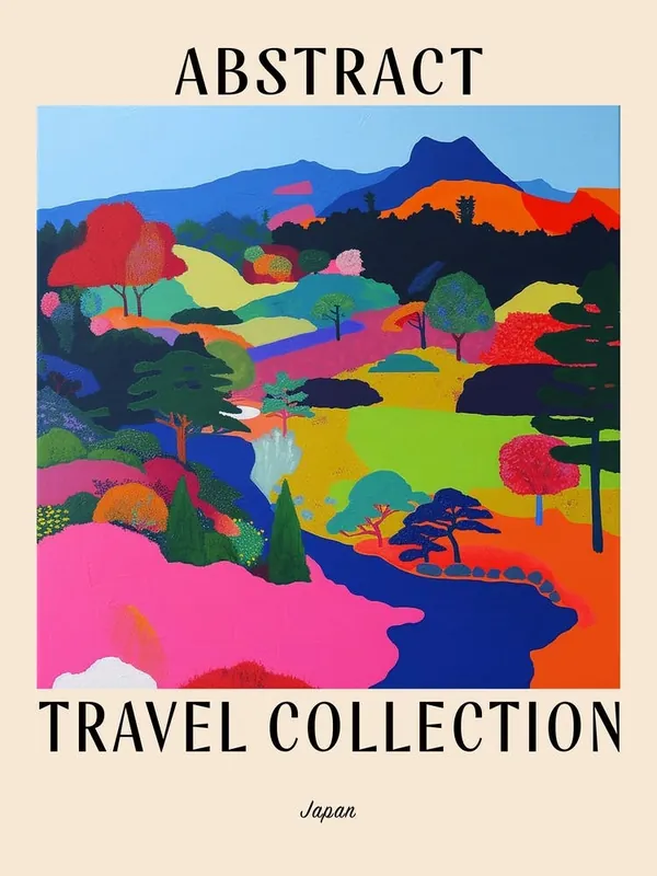 Abstract Travel Collection Poster Japan 3 Professional Grade
