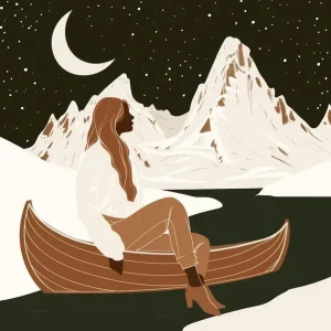 Woman In A Canoe Price Cut