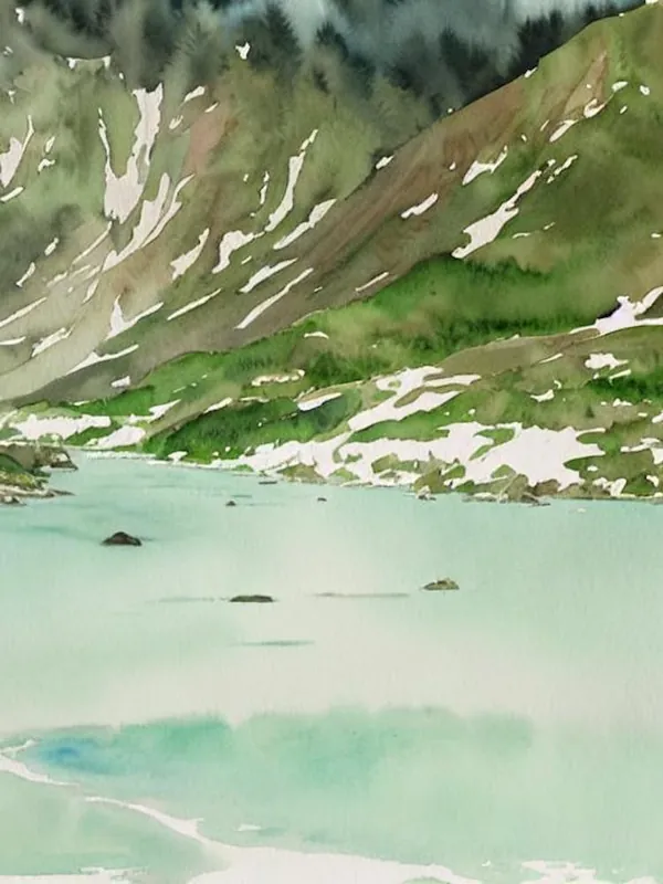 Tierra Del Fuego National Park Argentina Water Colour Poster Direct From Factory