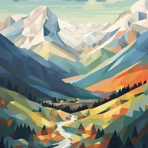 The AlpsGeometric Vector Illustration 6 Special Offer